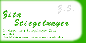 zita stiegelmayer business card